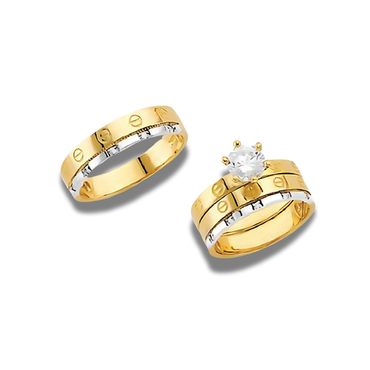 Marejada – 14k Gold Engagement Trio