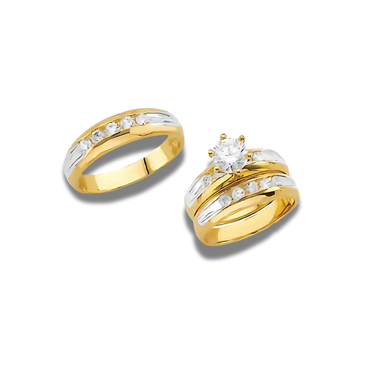 Renuevo – 14k Gold Engagement Trio