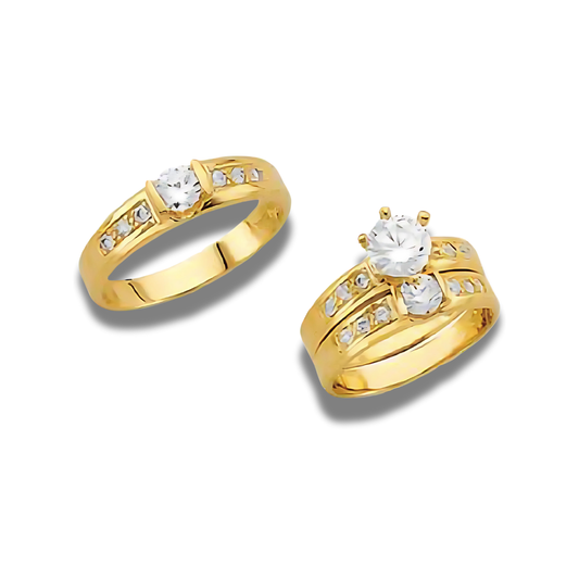 Enlace – 14k Gold Engagement Trio