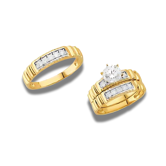 Rastrojo – 14k Gold Engagement Trio