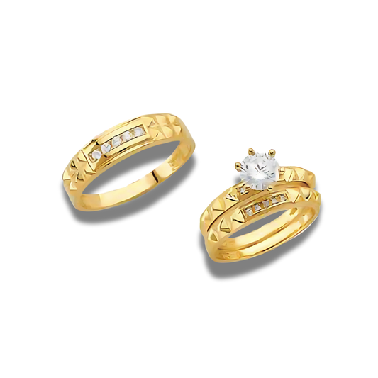 Terral – 14k Gold Engagement Trio