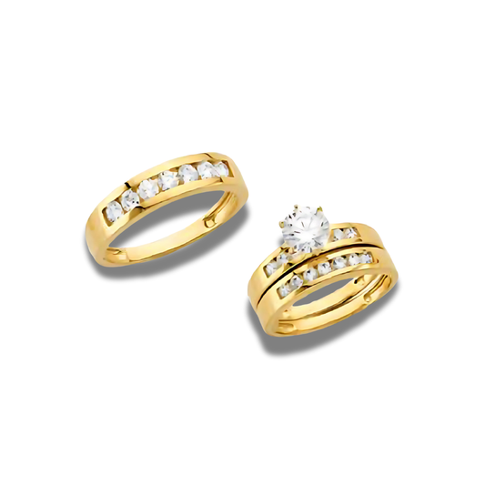 Cintila – 14k Gold Engagement Trio