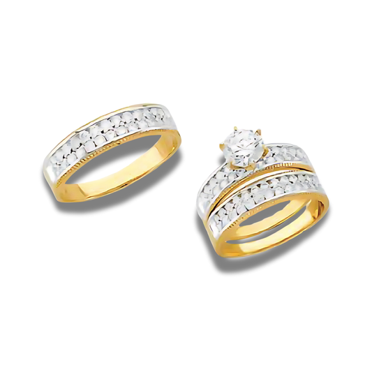 Tizón – 14k Gold Engagement Trio