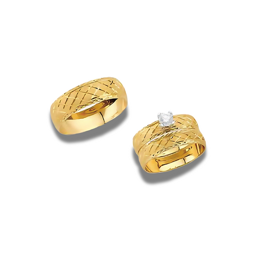 Dalia – 14k Gold Engagement Trio