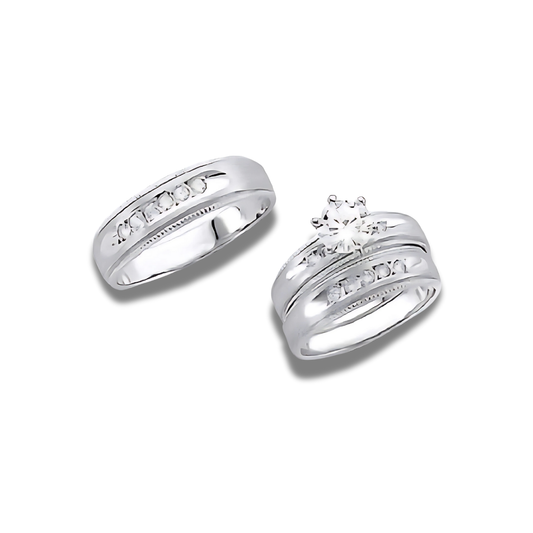 Willow Grace – 14k Gold Engagement Trio