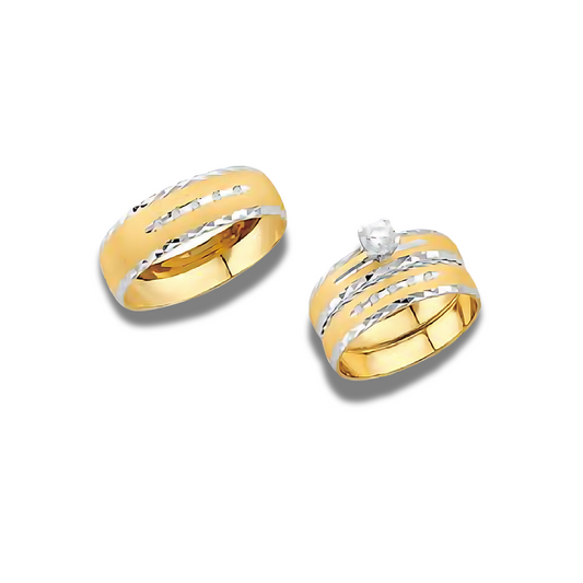 Romero – 14k Gold Engagement Trio