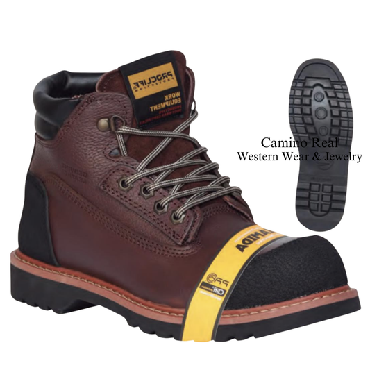 Men's Cowhide Leather Steel-Toe Work Boots