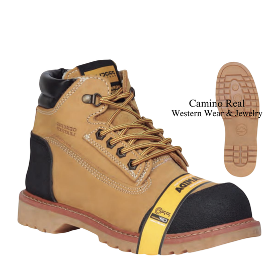 Men's Cowhide Leather Steel-Toe Work Boots