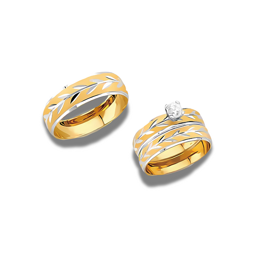 Musgo – 14k Gold Engagement Trio