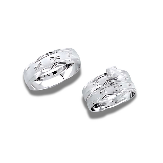 Encina – 14k Gold Engagement Trio