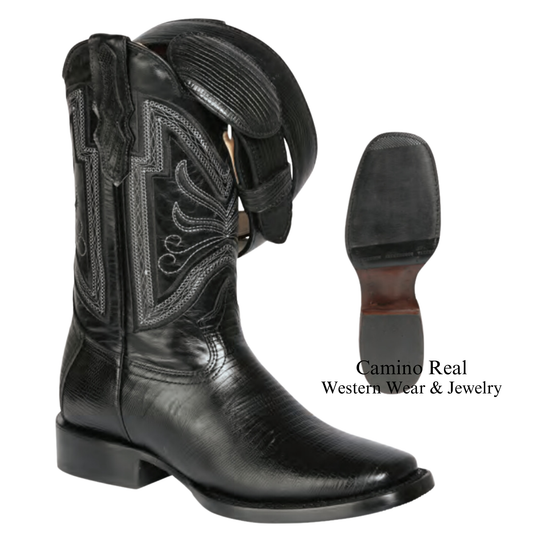 Men's Printed Lizard Rodeo Square Toe Boots