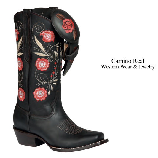 Women's Cowhide Leather Rodeo Square Toe Boots
