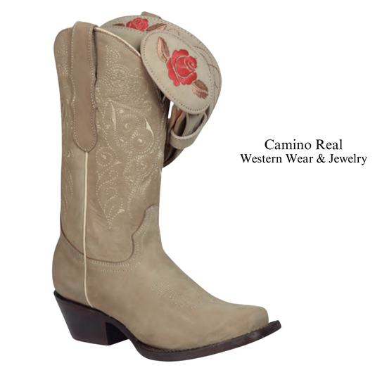 Women's Cowhide Leather Rodeo Square Toe Boots