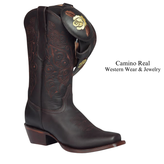 Women's Cowhide Leather Rodeo Square Toe Boots