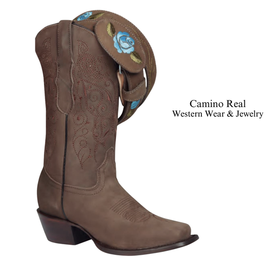 Women's Cowhide Leather Rodeo Square Toe Boots