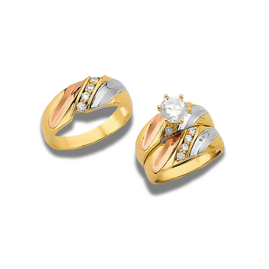 Cedro – 14k Gold Engagement Trio