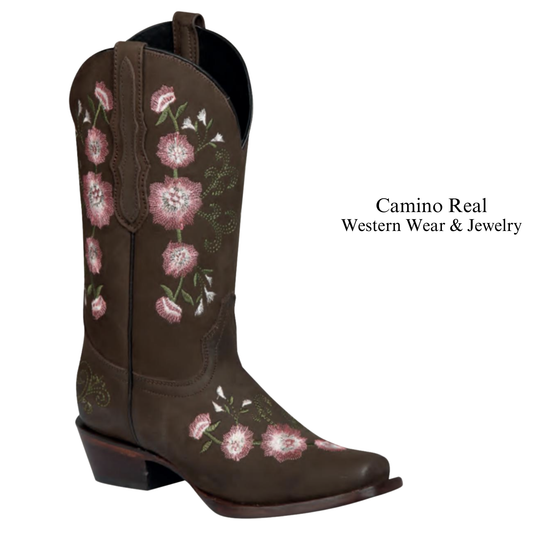 Women's Cowhide Leather Rodeo Square Toe Boots