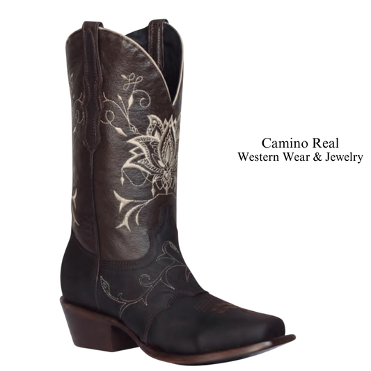 Women's Cowhide Leather Rodeo Square Toe Boots