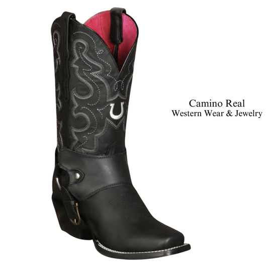 Women's Cowhide Leather Rodeo Square Toe Boots