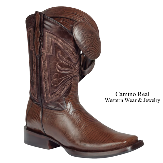 Men's Printed Lizard Rodeo Square Toe Boots