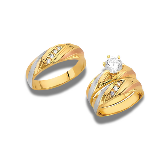 Roble – 14k Gold Engagement Trio