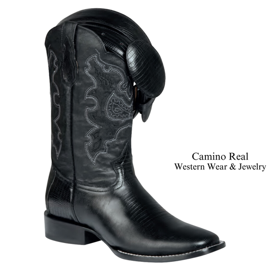 Men's Printed Lizard Rodeo Square Toe Boots