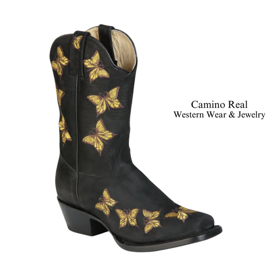 Women's Cowhide Leather Rodeo Square Toe Boots