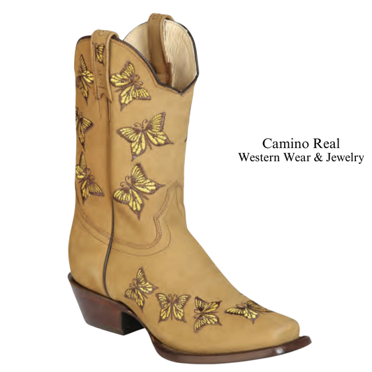 Women's Cowhide Leather Rodeo Square Toe Boots