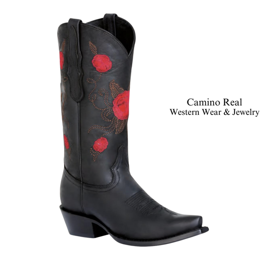 Women's Cowhide Leather Snip Toe Boots