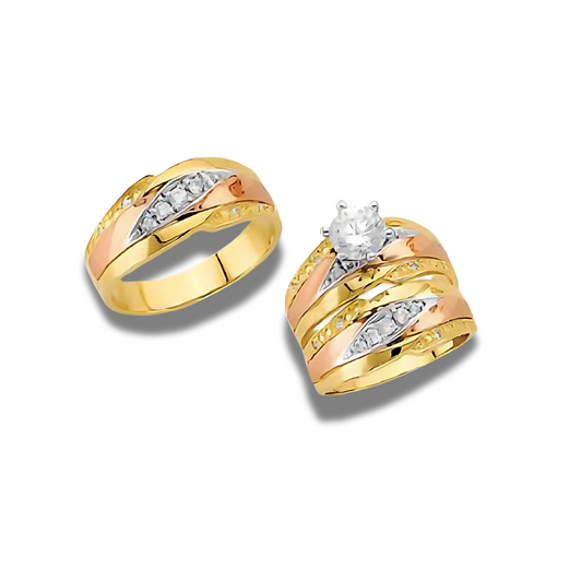 Abeto – 14k Gold Engagement Trio