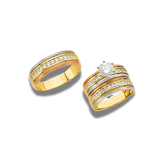 Sauce – 14k Gold Engagement Trio