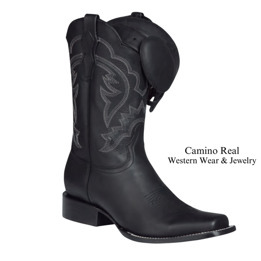 Men's Cowhide Leather Rodeo Square Toe Boots