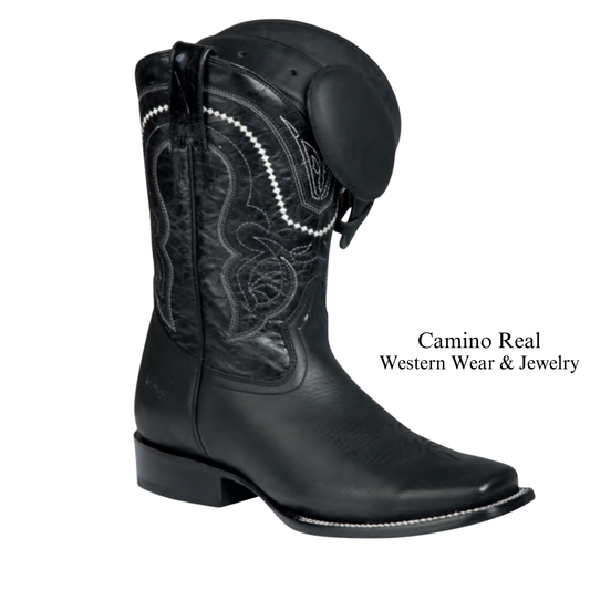 Men's Cowhide Leather Rodeo Square Toe Boots