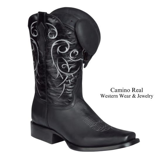 Men's Cowhide Leather Rodeo Square Toe Boots