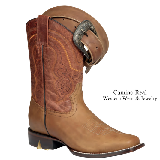 Men's Cowhide Leather Rodeo Square Toe Boots
