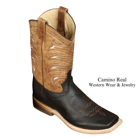 Men's Cowhide Leather Rodeo Square Toe Boots