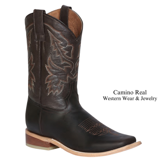 Men's Cowhide Leather Rodeo Square Toe Boots