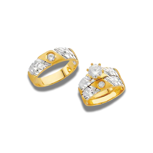 Órbita – 14k Gold Engagement Trio