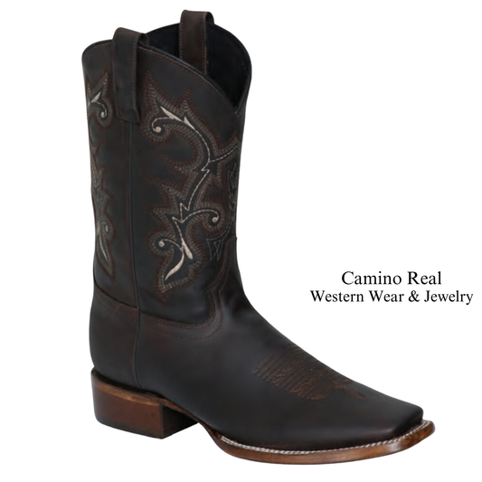 Men's Cowhide Leather Rodeo Square Toe Boots