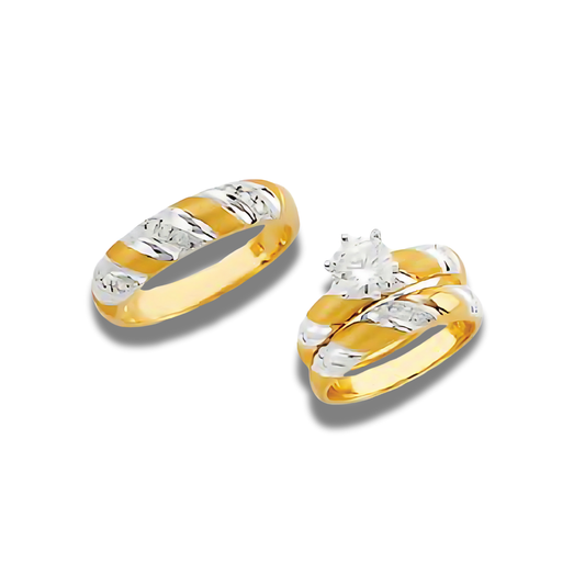 Templo – 14k Gold Engagement Trio