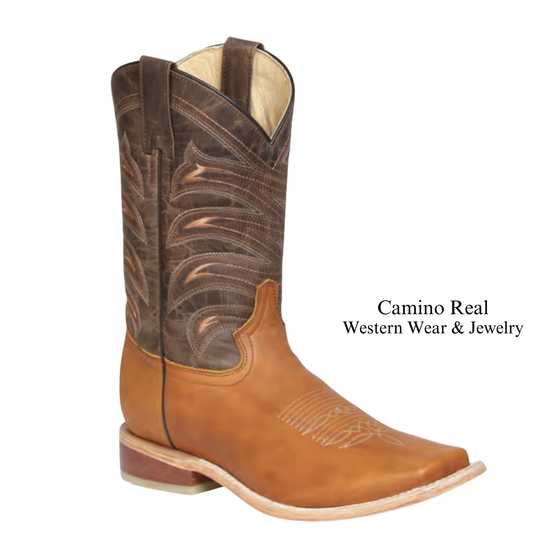 Men's Cowhide Leather Rodeo Square Toe Boots