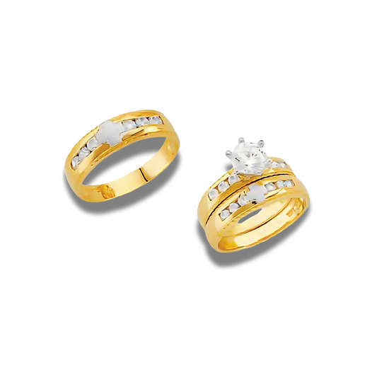 Eco – 14k Gold Engagement Trio