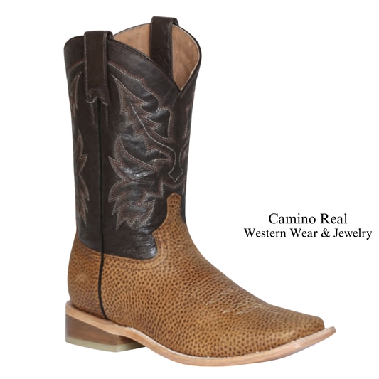 Men's Cowhide Leather Rodeo Square Toe Boots