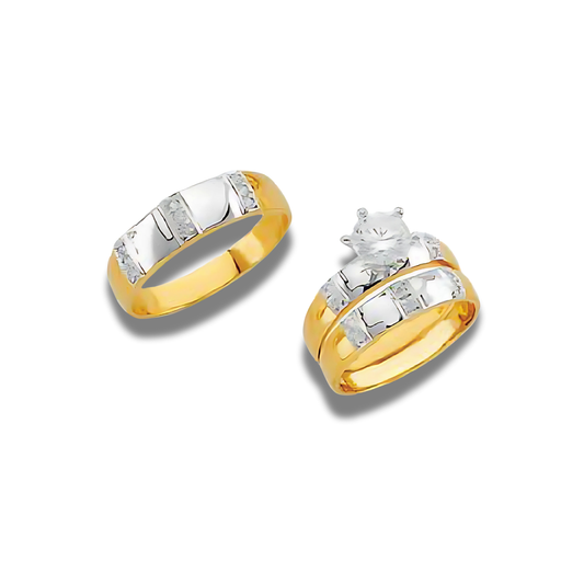 Andén – 14k Gold Engagement Trio