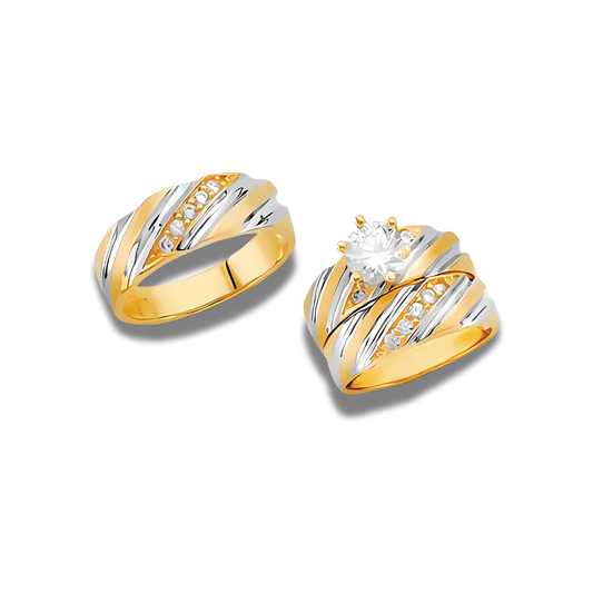 Cauce – 14k Gold Engagement Trio