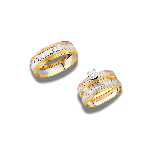 Orquídea– 14k Gold Engagement Trio