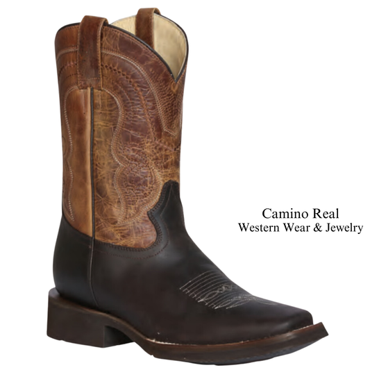 Men's Cowhide Leather Rodeo Square Toe Boots