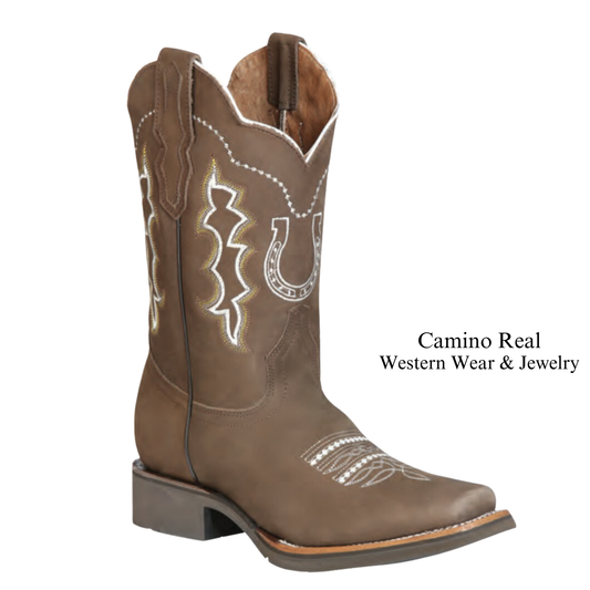 Men's Cowhide Leather Rodeo Square Toe Boots