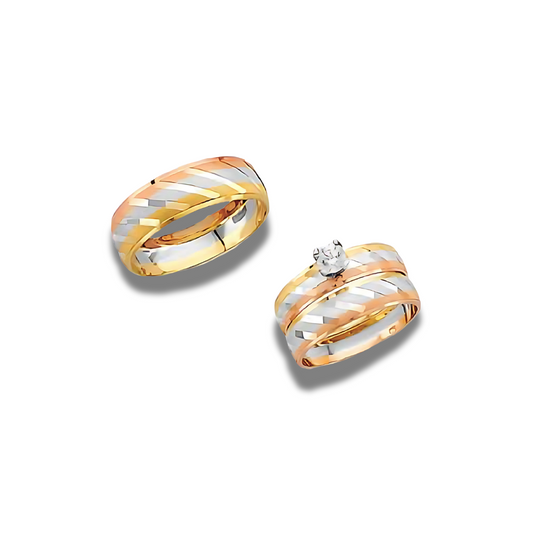 Violeta – 14k Gold Engagement Trio