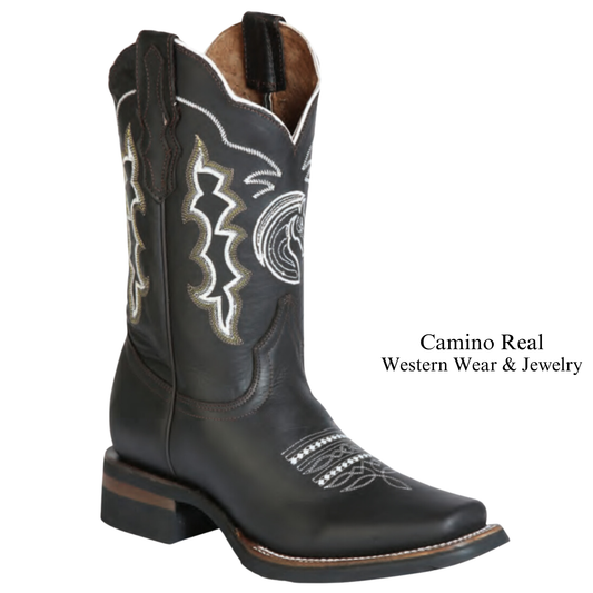 Men's Cowhide Leather Rodeo Square Toe Boots
